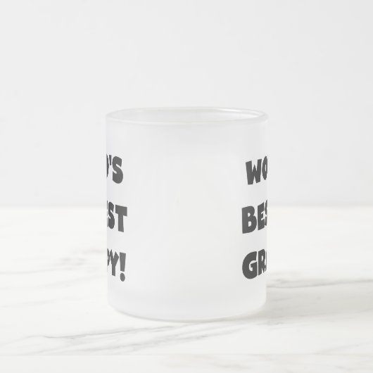 Black Text World's Best Grampy Geschenke Mattglastasse (Mittel)