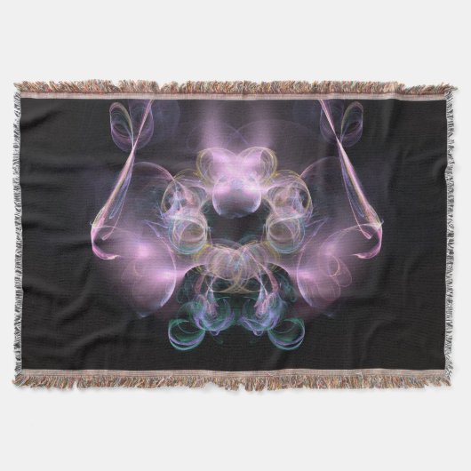 Black & Tha Smoke Moderne Abstrakt Decke (Vorderseite)