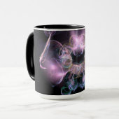 Black & Tha Smoke Moderne Abstrakt Tasse (Vorderseite Links)