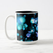 Black & Tha Smoke Moderne Abstrakt Zweifarbige Tasse (Links)