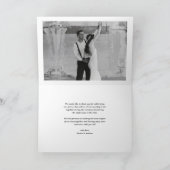 Black Thankful Modern Calligraphy Foto Wedding Dankeskarte (Innenseite)