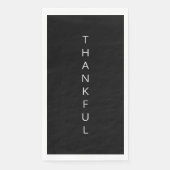 Black Thankful Napkin Serviette (Vorderseite)
