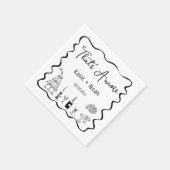 Black That's Amore Engagement Party Serviette (Ecke)