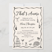 Black That's Amore Italia Brautparty Einladung (Vorderseite)