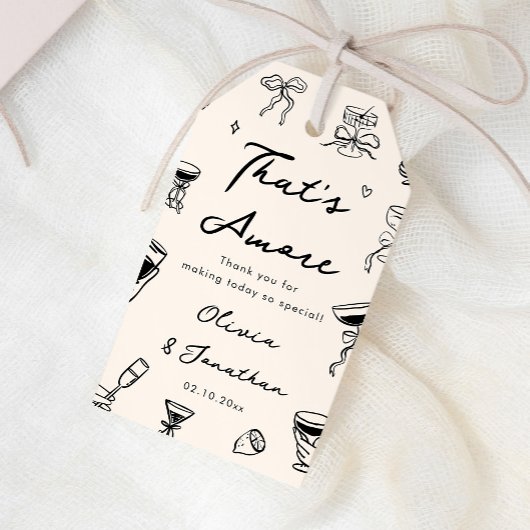 Black That's Amore Wedding Engagement Party Geschenkanhänger