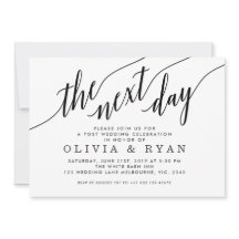 Black The Next Day Hochzeitsfeier