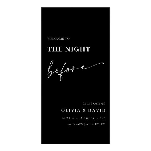 Black The Night Before Probe Dinner Poster (Vorderseite)