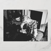 Black The Night Before Script Probe Dinner Folieneinladung (Rückseite)