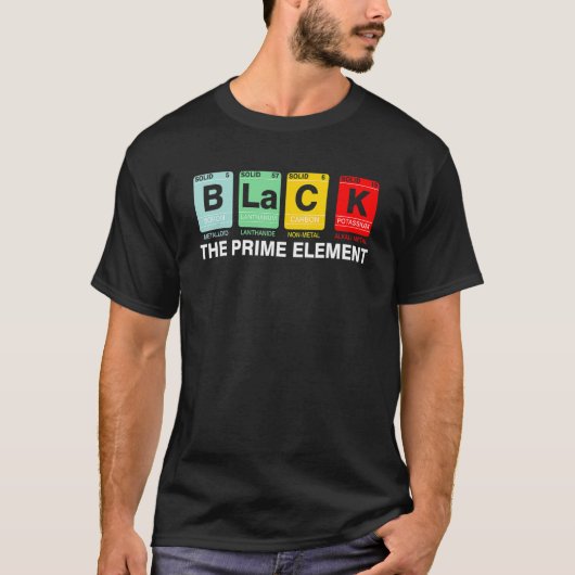 Black the Prime Element Black History Montag BLM C T-Shirt (Vorderseite)