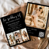 Black The Wedding of Minimalistisch QR code Einladung