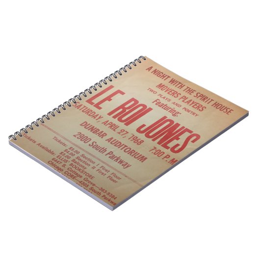 Black Theater | LeRoi Jones Spiral Photo Notebook Notizblock (Linke Seite)