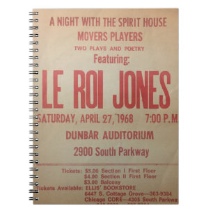 Black Theater LeRoi Jones Spiral Photo Notebook Notizblock