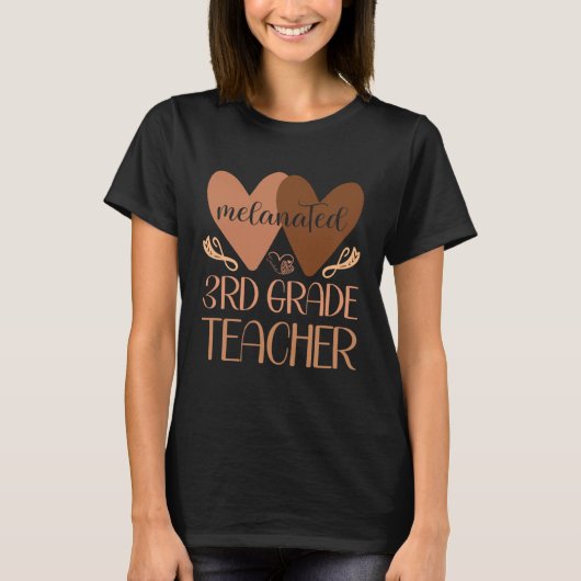 Black Third Grade Teacher Black History Women Afri T-Shirt (Vorderseite)