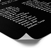 Black This Candle Burns Class Wiedersehen Memorial Poster (Ecke)