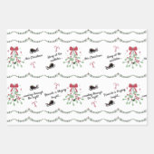 Black This Christmas Song Wrapping Paper Set Geschenkpapier Set (Vorderseite)