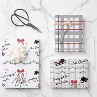 Black This Christmas Song Wrapping Paper Set Geschenkpapier Set