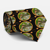 Black Thread-Waist Wasp Halloween Tie Krawatte (Gerollt)