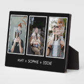 Black Three (3) Fotos Vatertagsfamilie Fotoplatte (Seite)