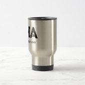 BLACK THREE LETTER MONOGRAM NAME STAINLESS STEEL REISEBECHER (Mittel)