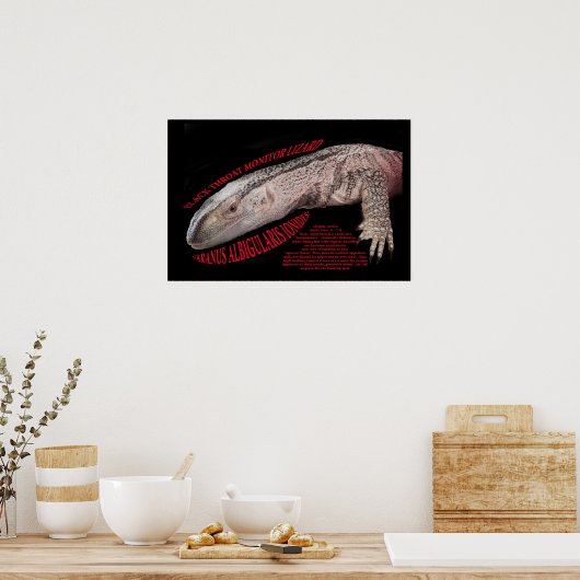 Black Throat Monitor Lizard Poster (Küche)