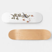 Black-Throated Blue Warbler Audubon Bird Lover Skateboard (Horizontal)