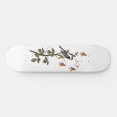 Black-Throated Blue Warbler Audubon Bird Lover Skateboard (Horizontal)