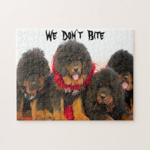 Black Tibetan Mastiff dog Jigsaw Puzzle