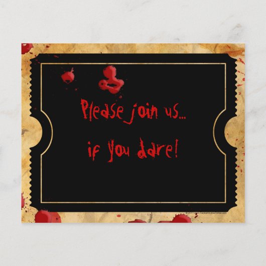 Black Ticket Blood Spritzer Spuk House Flyer (Hinten)