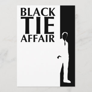 Black-Tie-Affäre : strenge Silhouette Einladung