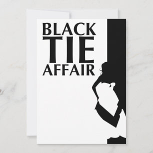 Black-Tie-Angelegenheit : schöne Silhouette Einladung