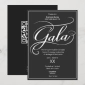 Black Tie Business Gala Invitation Einladung (Vorne/Hinten)