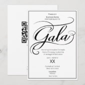 Black Tie Business Gala Invitation Einladung (Vorne/Hinten)