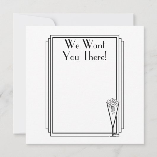 Black Tie Champagne Save The Date (Rückseite)