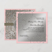 Black Tie Elegance, Silver Wedding Invitations Einladung (Vorne/Hinten)