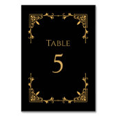 Black Tie Royal Regency Wedding Table Number Tischnummer (Rückseite)