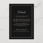 Black Tie Wedding Classic Details Enclosure Card Begleitkarte (Vorderseite)