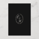Black Tie Wedding Classic Details Enclosure Card Begleitkarte (Rückseite)