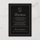 Black Tie Wedding Classic Directions Card Begleitkarte (Vorderseite)