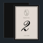Black Tie Wedding Classic Table Number Einladung<br><div class="desc">Black Tie Wedding table number designed for a chic and timeless luxury reception. This elegant black classic table number reflects the quiet luxury and old money aesthetic loved by sophisticated brides planning formal estate or evening weddings. Perfect for organizing reception seating with refined style. Pair with linen table runners, calligraphy...</div>