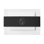 Black Tie Wedding Monogram Belly Band (Vorderseite Beispiel)