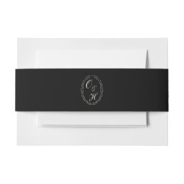 Black Tie Wedding Monogram Belly Band