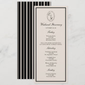Black Tie Wedding Weekend Timeline Card Einladung (Vorne/Hinten)