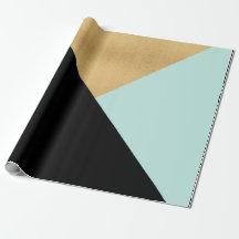 Black Tiffany Mint Aqua Black Gold Pastel Geometri
