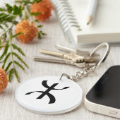 Black TIFINAGH - Berber Tifinagh - Amazigh Tifinag Schlüsselanhänger (Vorderseite rechts)