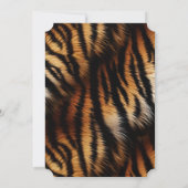 Black Tiger Animal Print Einladung (Rückseite)
