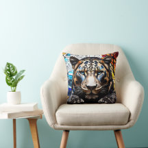 Black Tiger Mosaik gestanztes Glaspolster