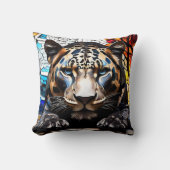 Black Tiger Mosaik gestanztes Glaspolster Kissen (Vorderseite)