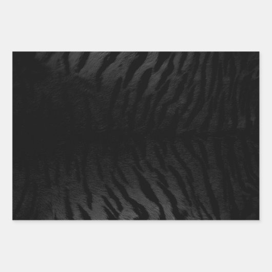 Black Tiger Skin Print New Geschenkpapier Set (Vorderseite)
