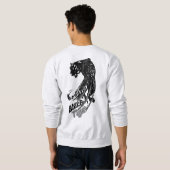 Black Tiger Vector Art mit schwarzem Tiger Text Sweatshirt (Schwarz voll)