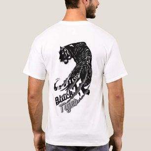Black Tiger Vector Art mit schwarzem Tiger Text T-Shirt